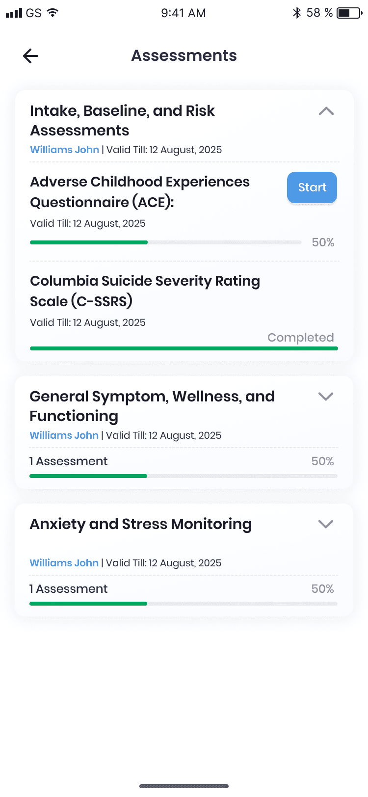 Wellness Monitoring Center