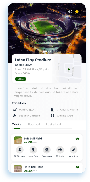 Stadium Booking App