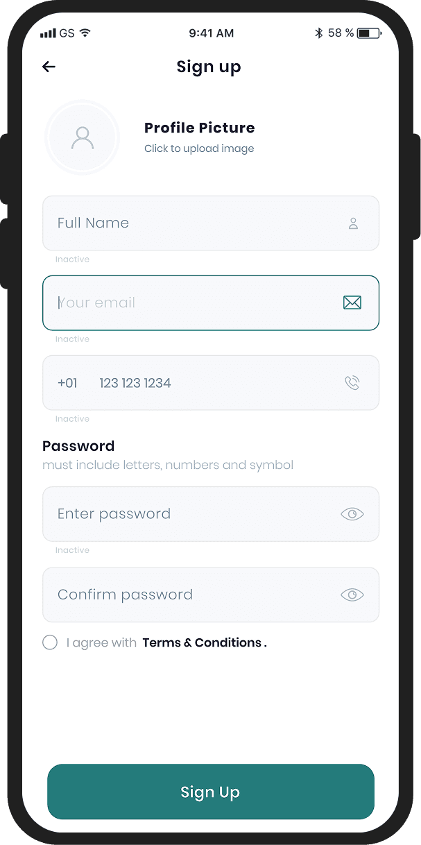 Secure Sign-Up and Authentication